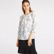 Floral Hollyhock Blouse