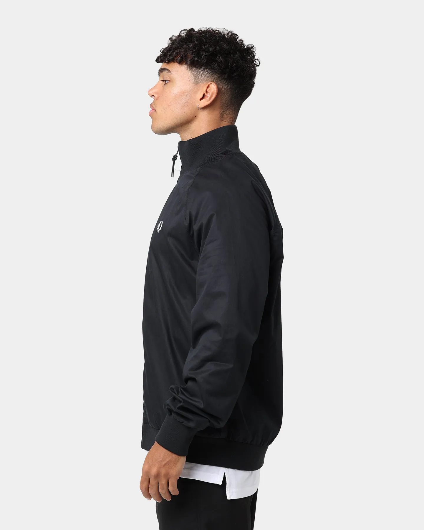 Fred Perry Graphic Print Zip Through Jacket Black