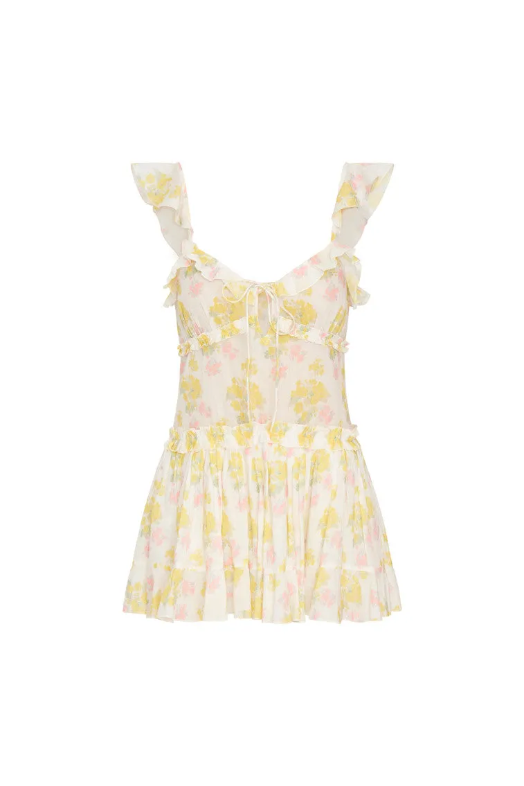 Frista Mix Print Cotton Mini Dress
