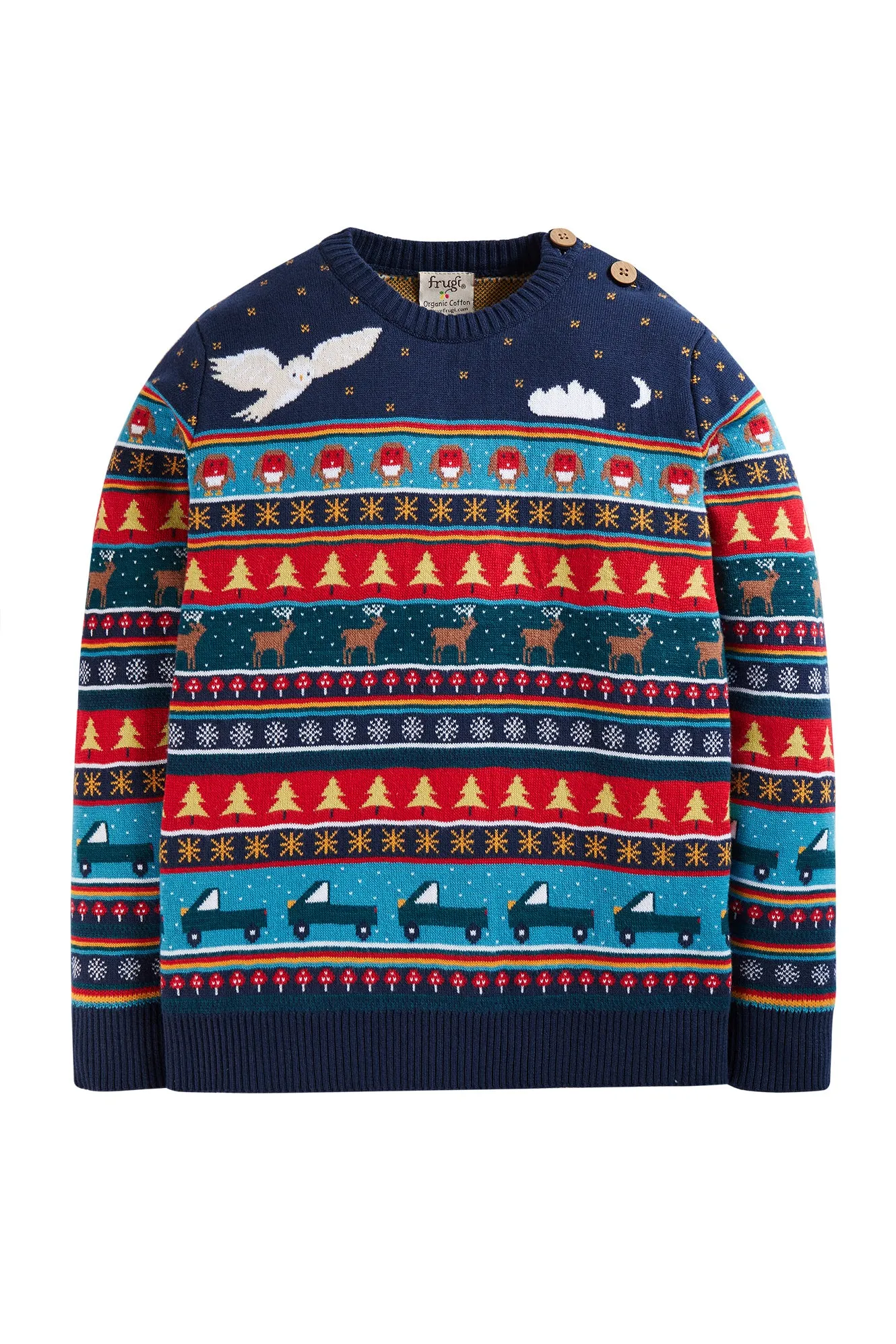 Frugi Forest FairIsle Jumper Christmas Woodland