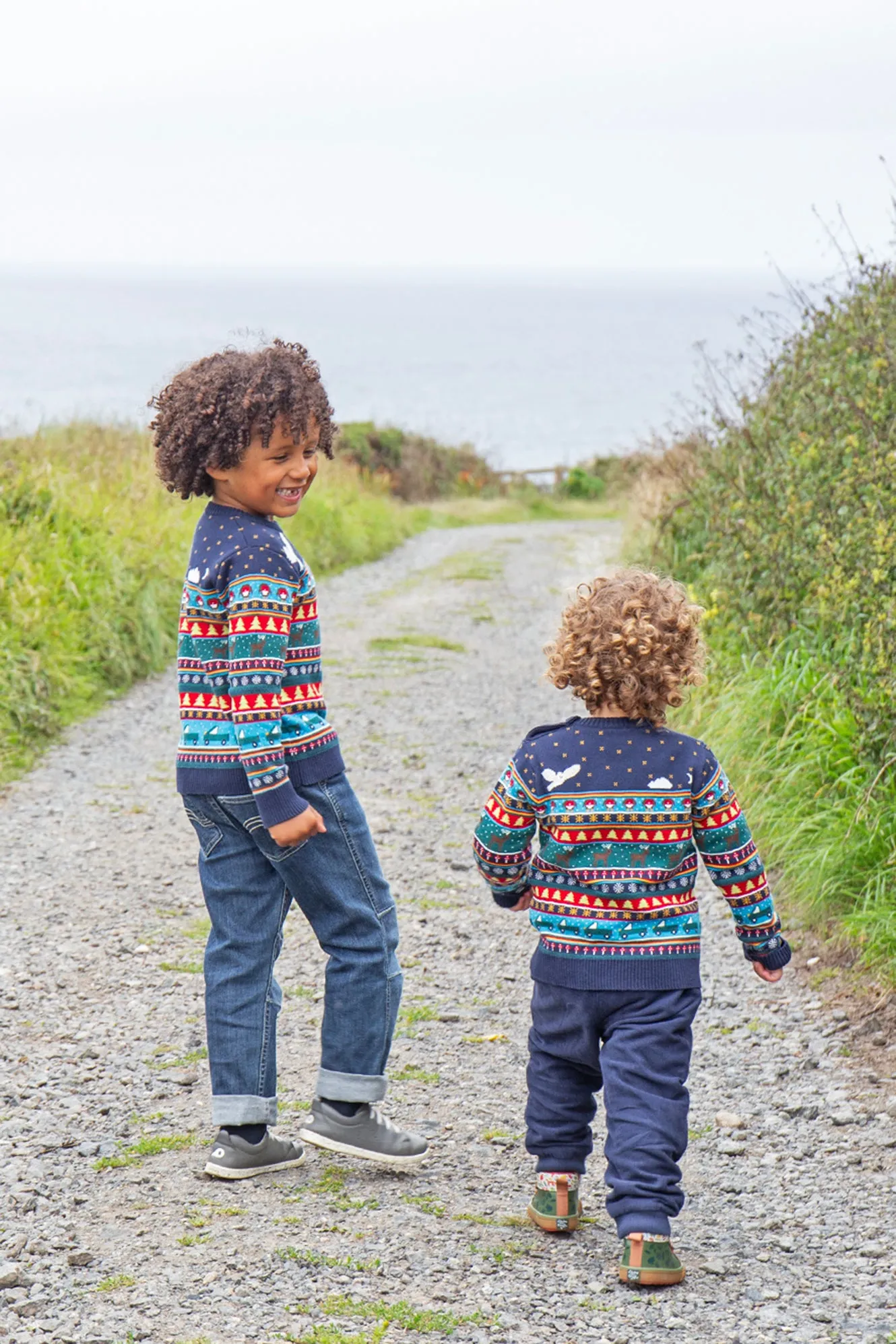 Frugi Forest FairIsle Jumper Christmas Woodland