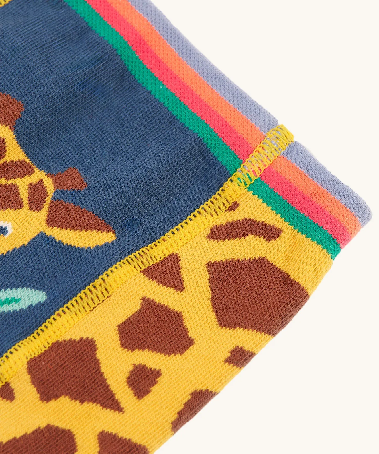 Frugi Little Knitted Leggings - Giraffe