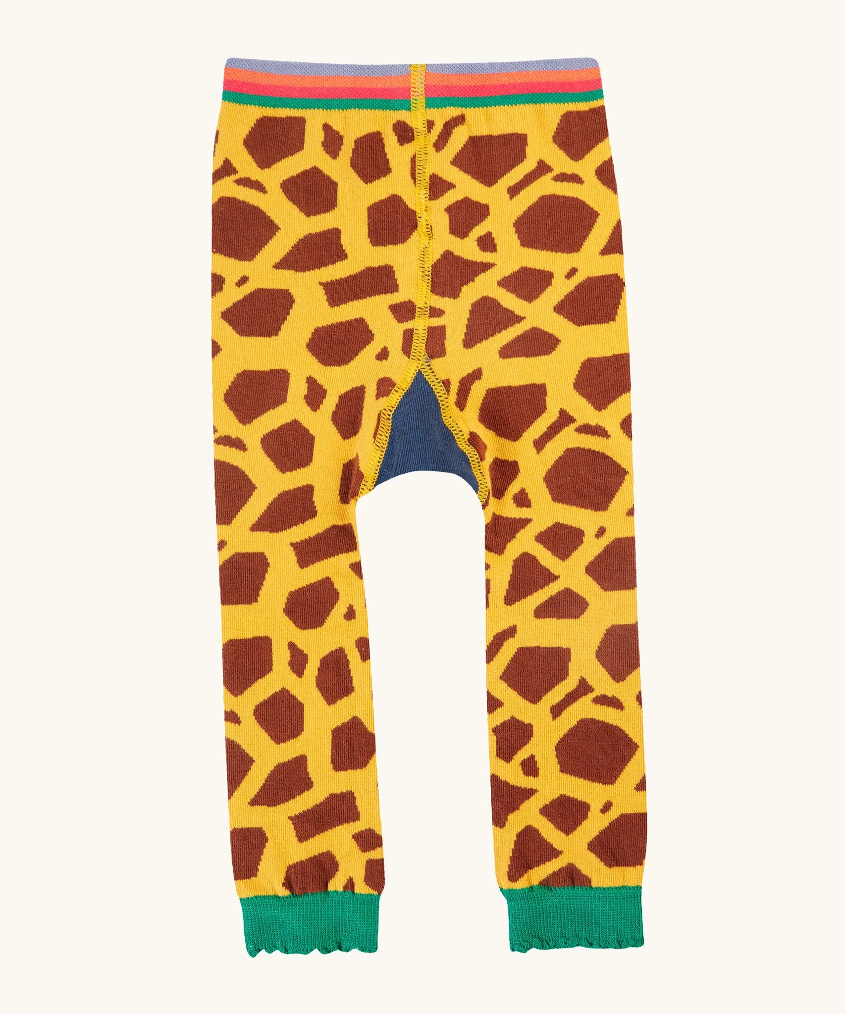 Frugi Little Knitted Leggings - Giraffe