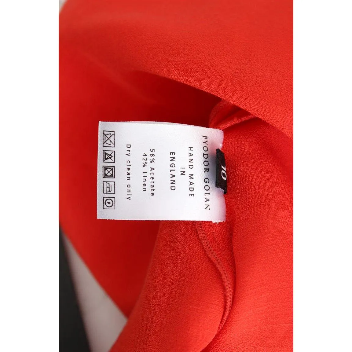 Fyodor Golan Radiant Red Linen Blend Artisan Dress