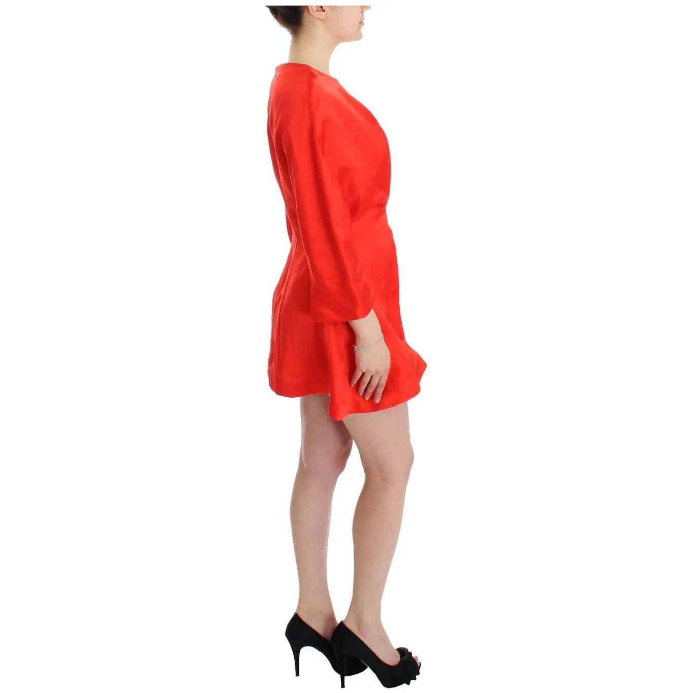 Fyodor Golan Radiant Red Linen Blend Artisan Dress