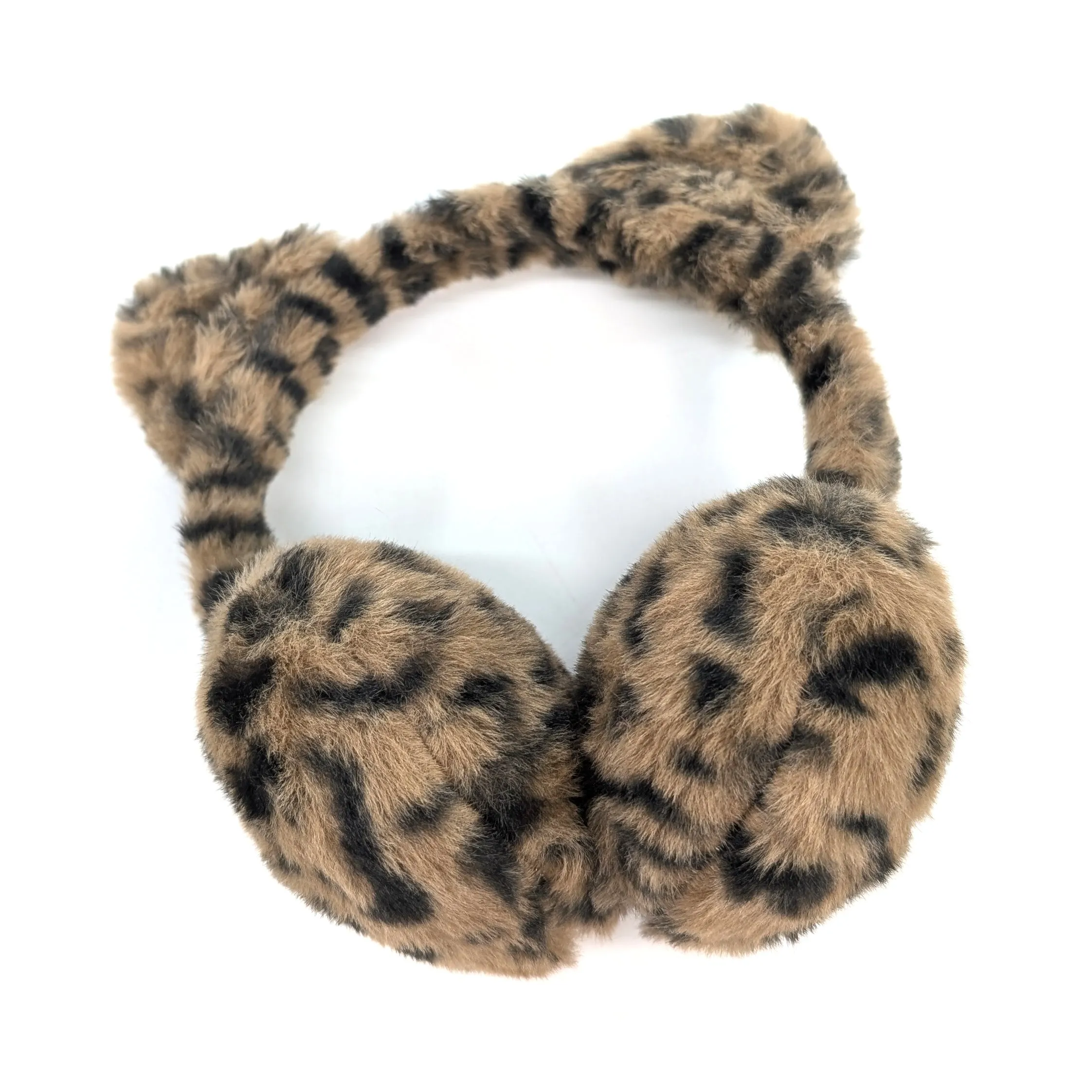 Glitter Cat Ear - Ear Muffs - Brown Animal Print