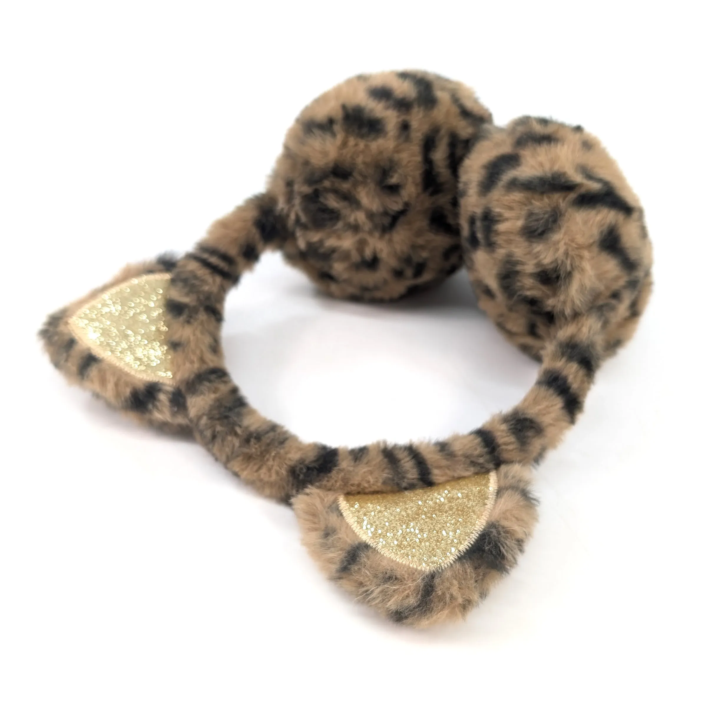 Glitter Cat Ear - Ear Muffs - Brown Animal Print