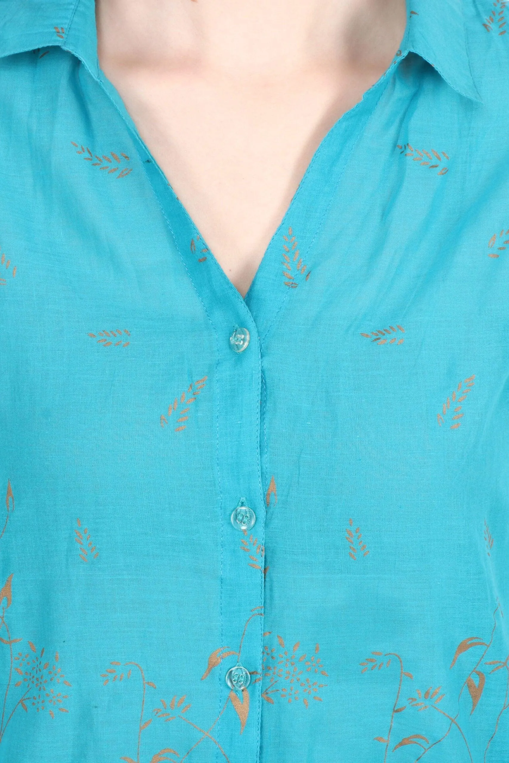 Golden Leaves Printed Shirt