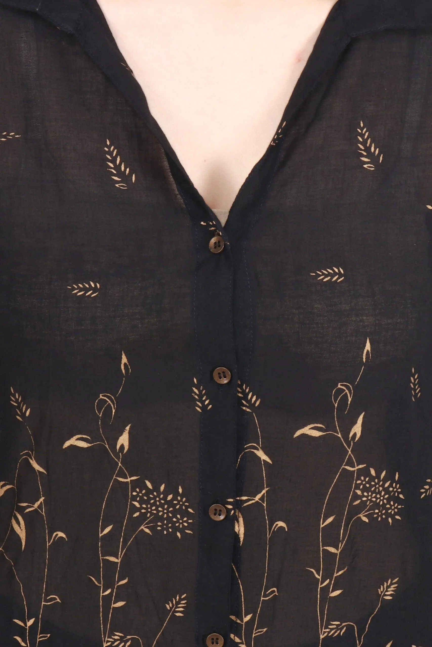 Golden Leaves Printed Shirt