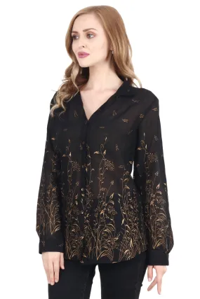 Golden Leaves Printed Shirt