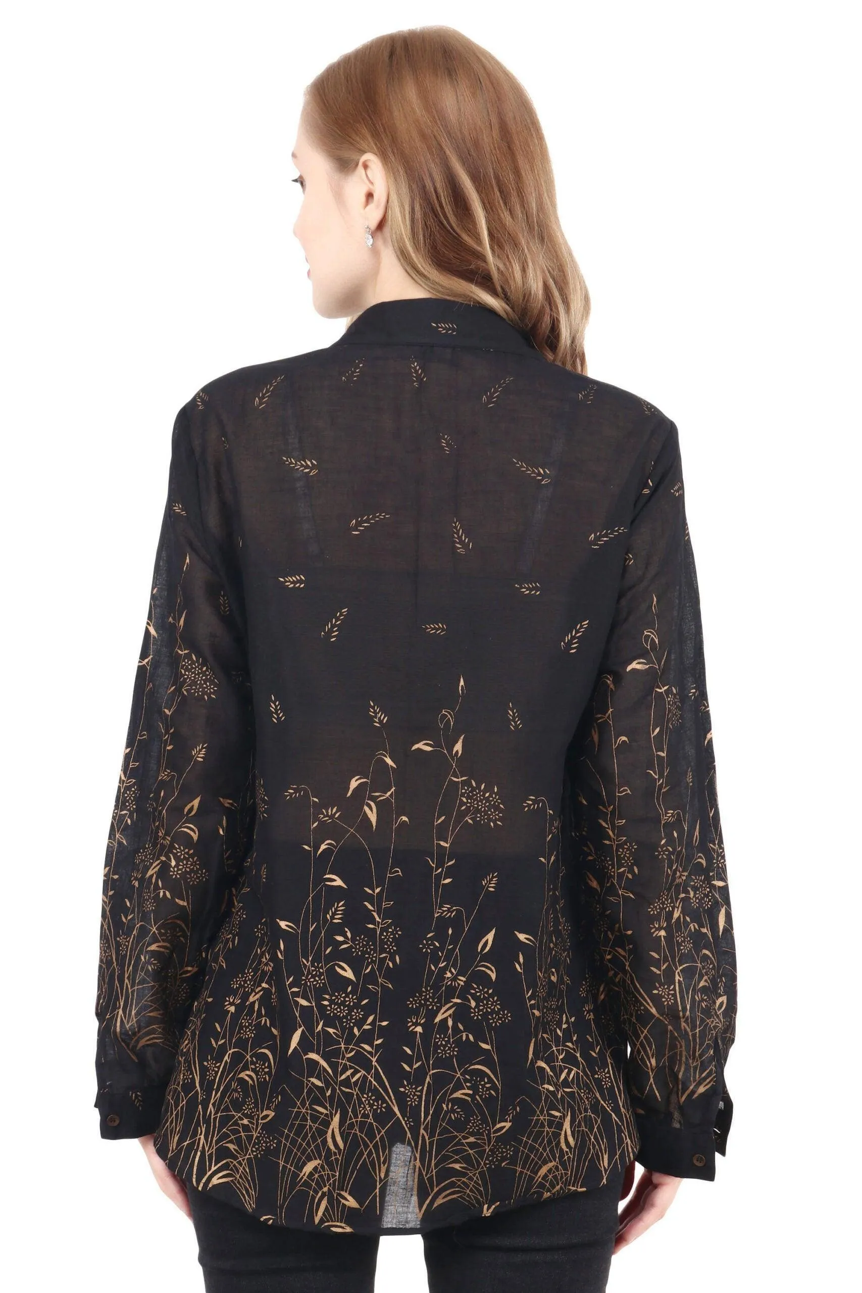 Golden Leaves Printed Shirt