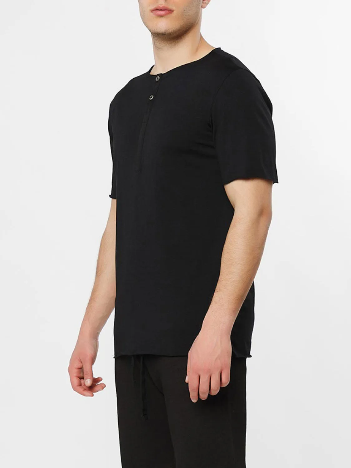 Grandad Organic Cotton T-shirt Black