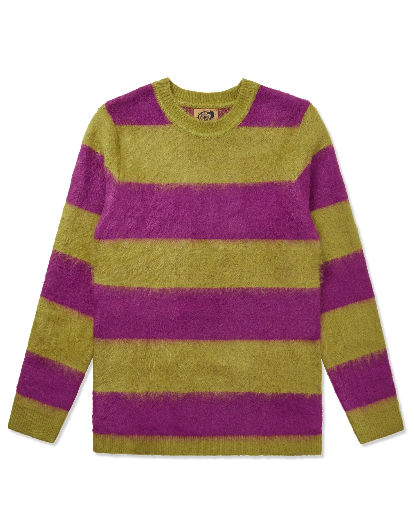 Green & Purple Stripe Mohair Jumper