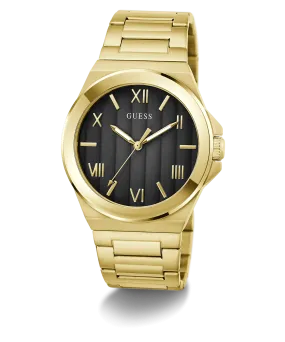 GUESS Mens Gold Tone Analog Watch