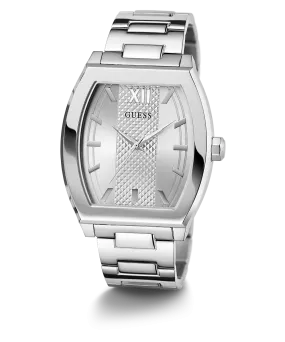 GUESS Mens Silver Tone Analog Watch