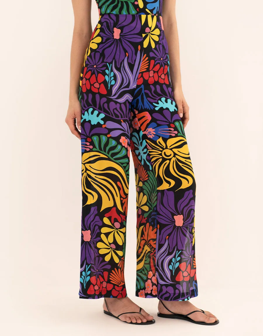 Halia Crepe Trouser - Sea Sunbath Black