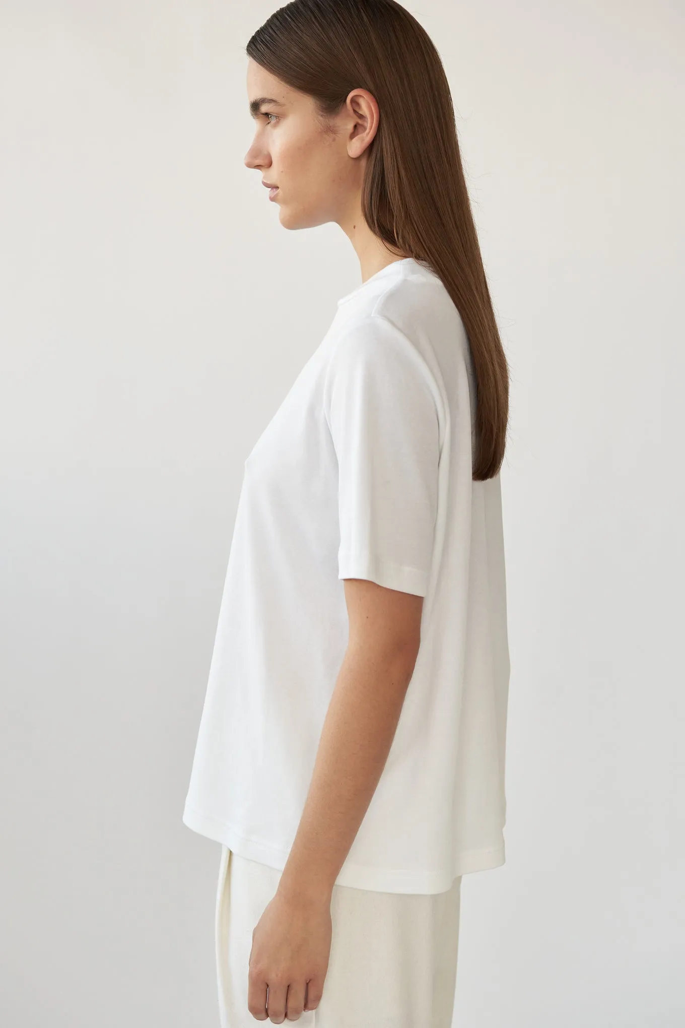 HAZE TEE - WHITE - SILK/COTTON JERSEY