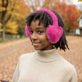 Heart Shaped Ear Muffs - Dark Pink