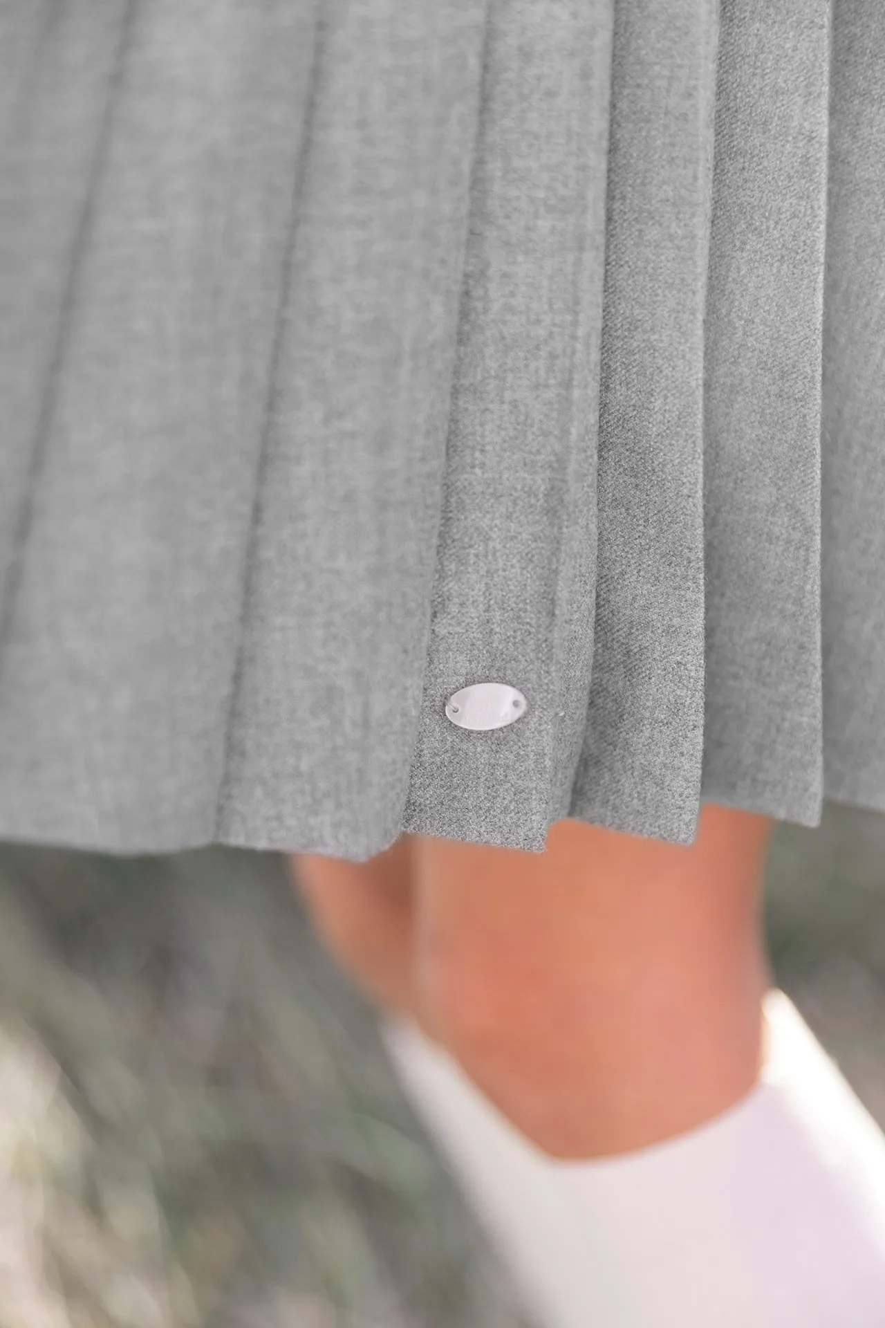 Heather Grey Pleated Dress