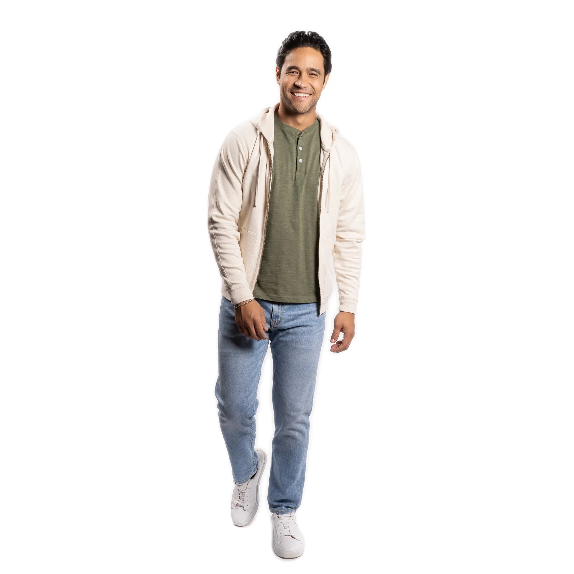 Henley Shirt Long Sleeve - Olive