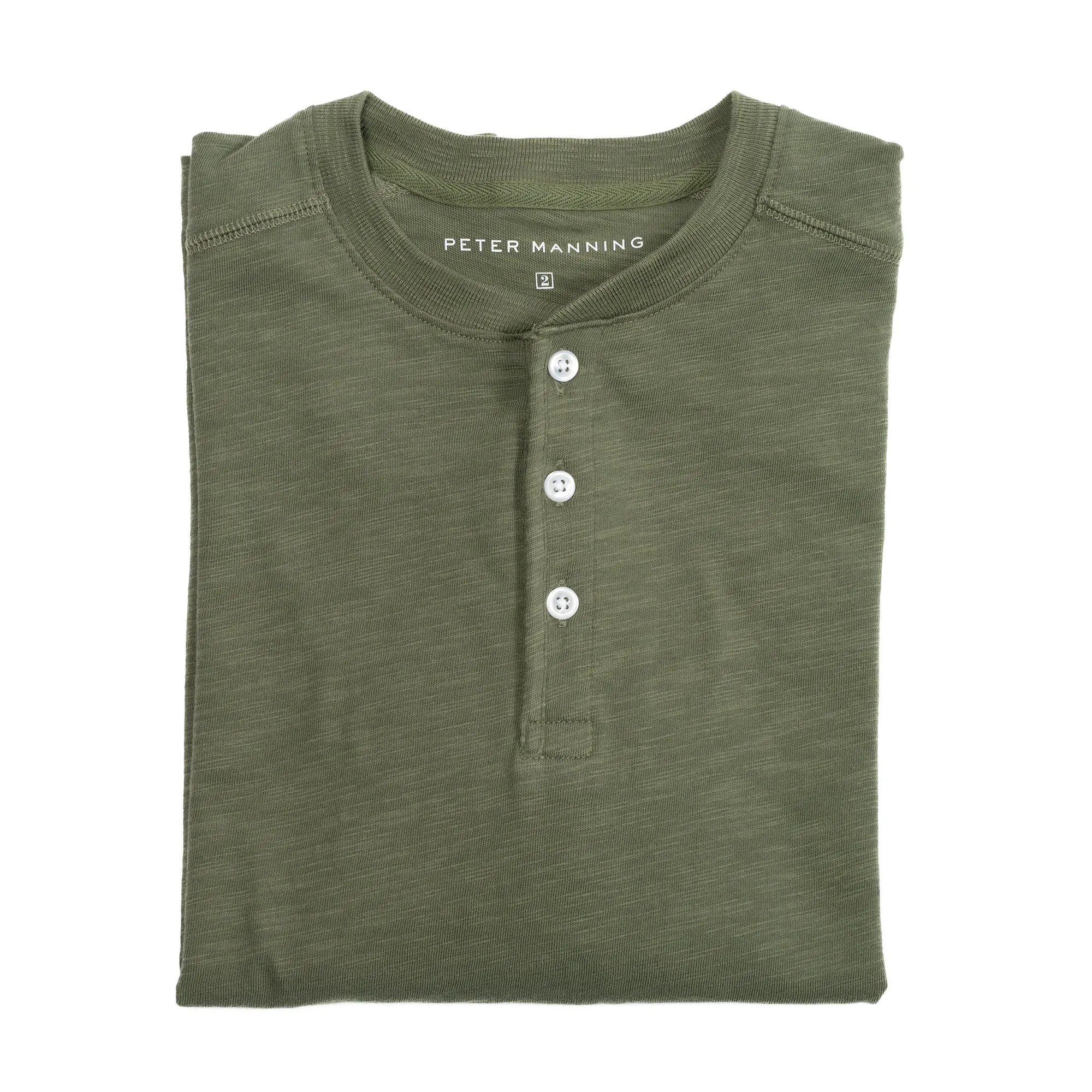 Henley Shirt Long Sleeve - Olive