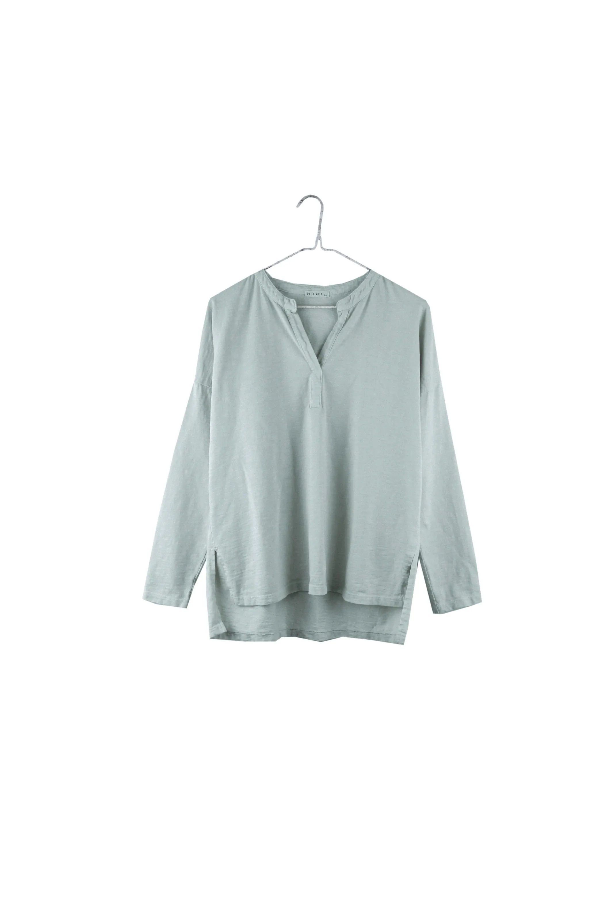 Henley T-Shirt in Misty Sage