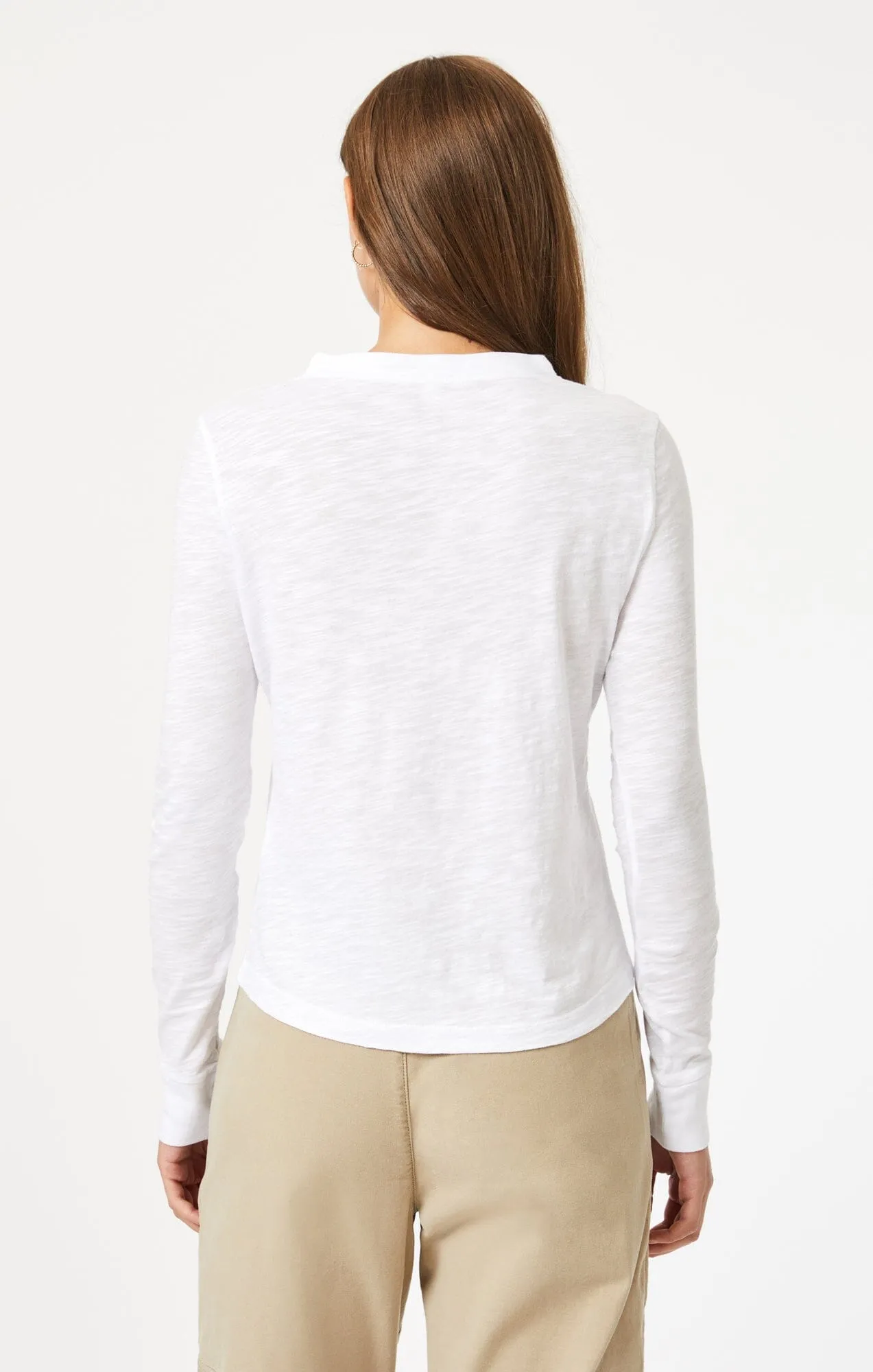 HENLEY T-SHIRT IN WHITE