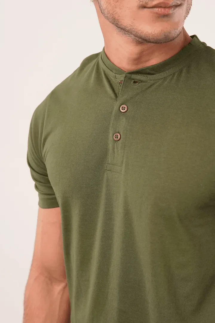 Hokum Short Sleeve Henley T-Shirt