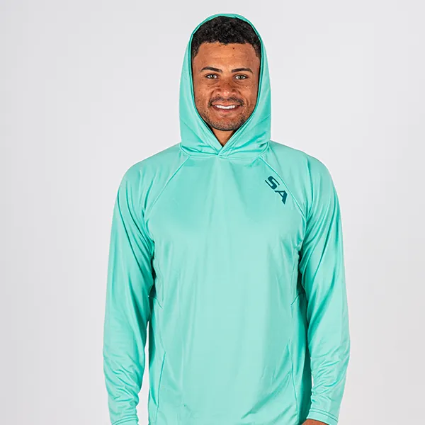 Hooded Performance Long Sleeve Shirt | Mint | SA Logo