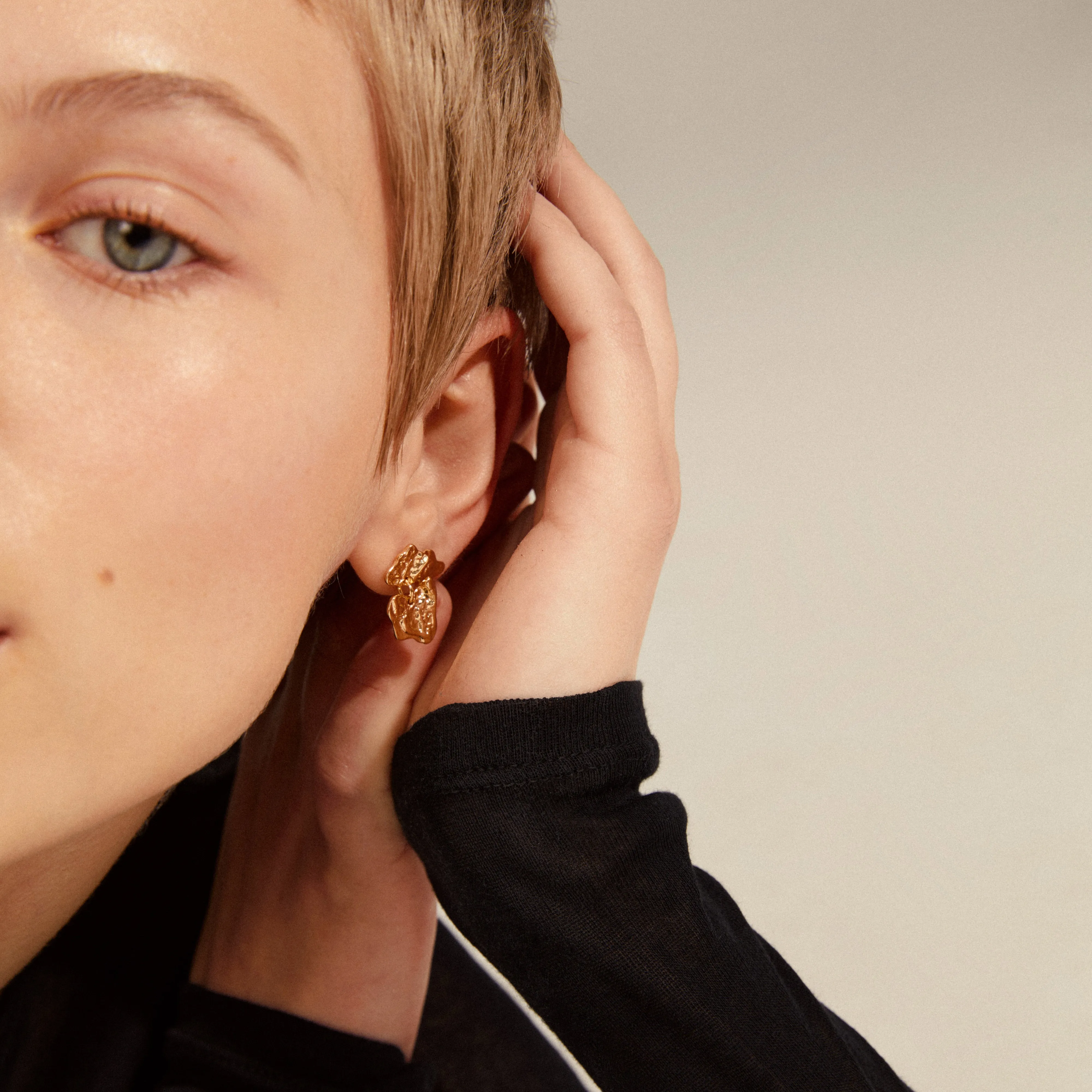 HORIZON earrings gold plated