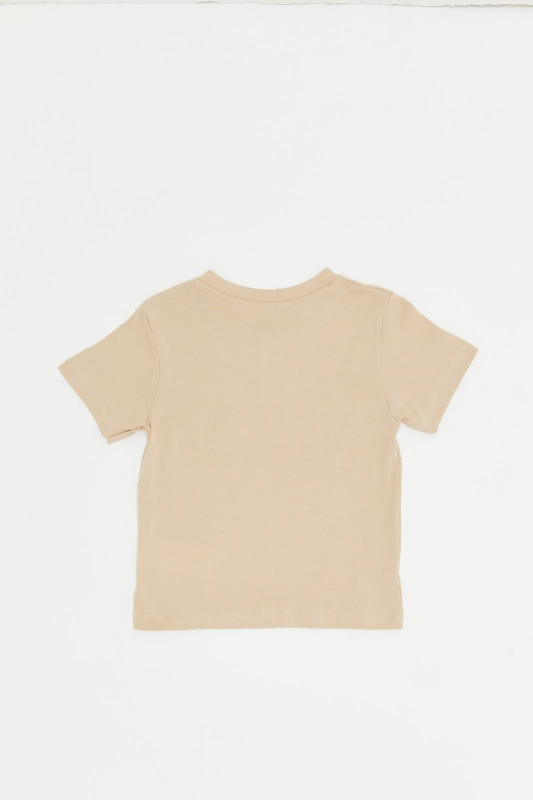 Infant Boys Beige Pocket Henley T-Shirt