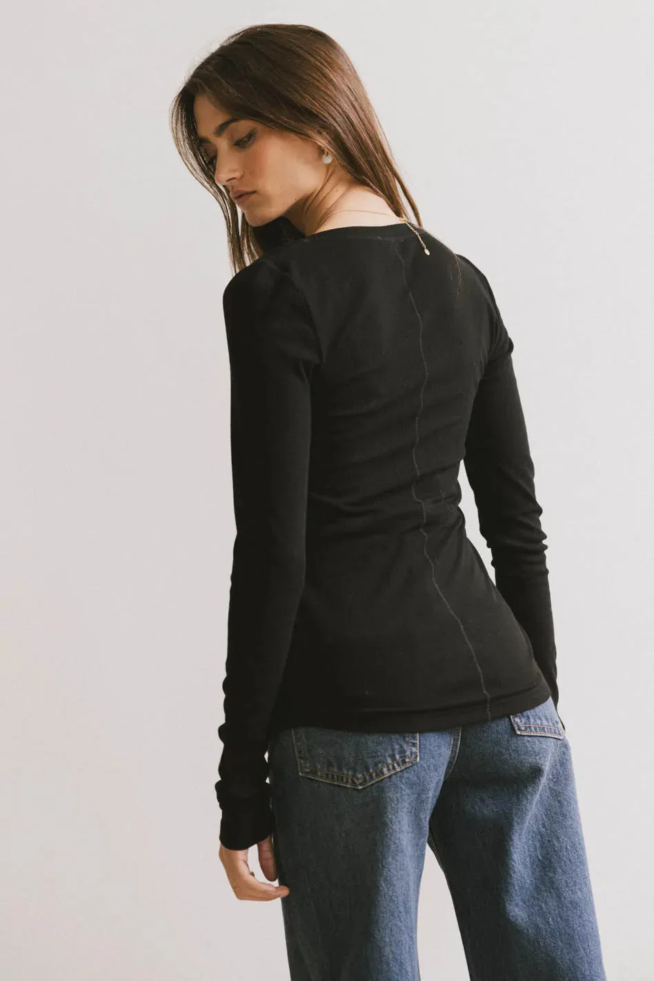 Ivanna Henley Top in Black