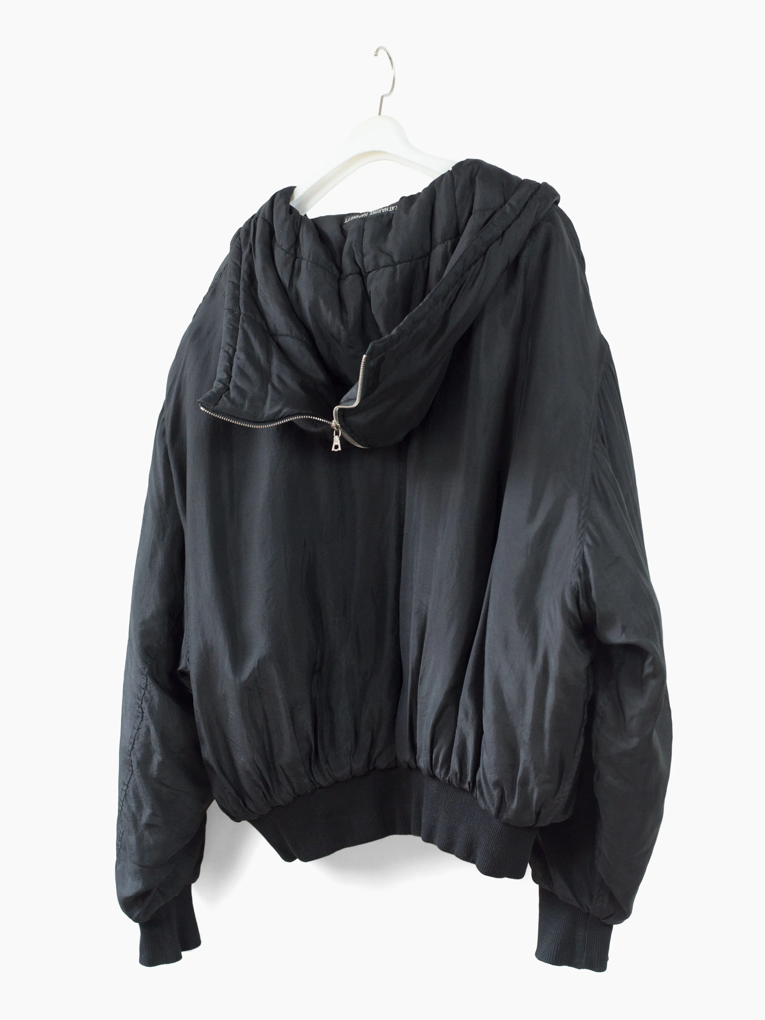 Katharine Hamnett 90s Padded Silk Minimalist N2B Bomber