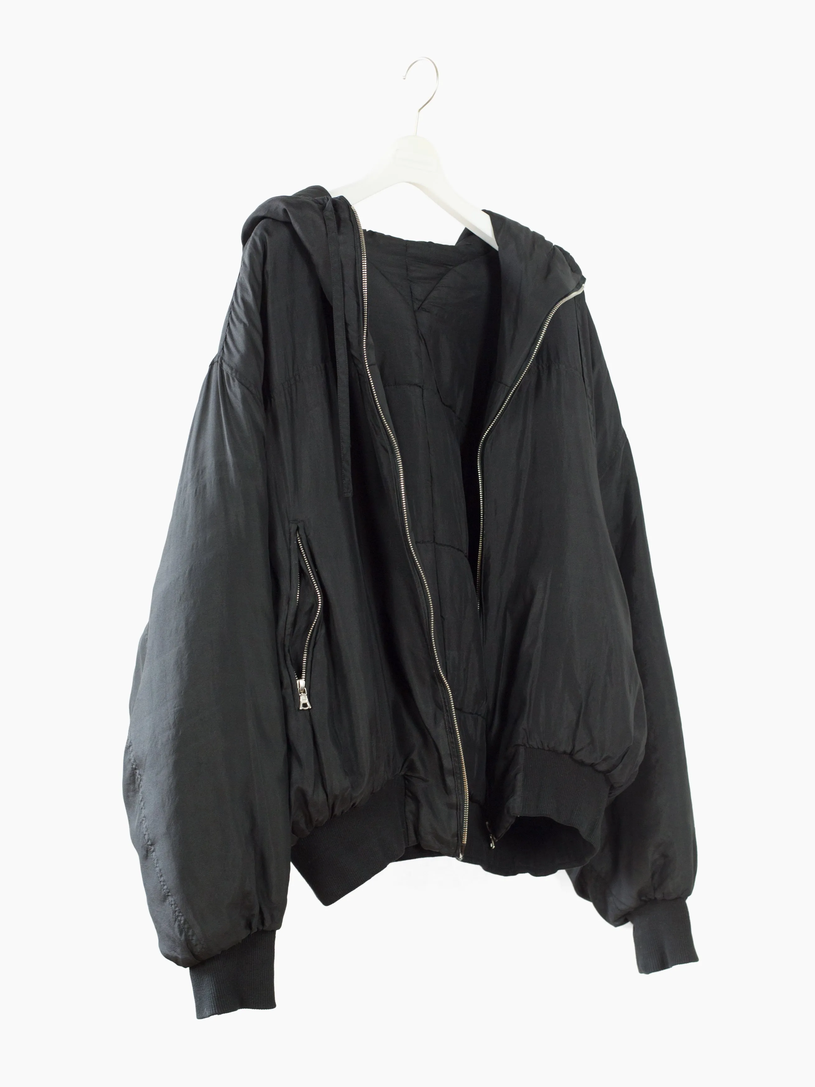 Katharine Hamnett 90s Padded Silk Minimalist N2B Bomber