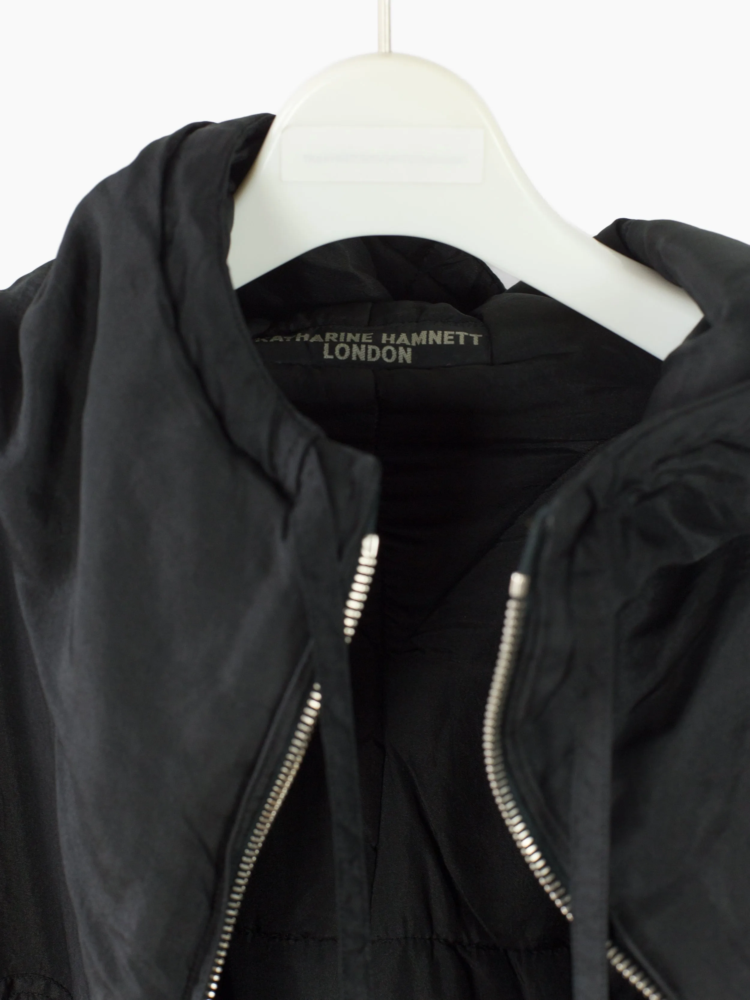 Katharine Hamnett 90s Padded Silk Minimalist N2B Bomber