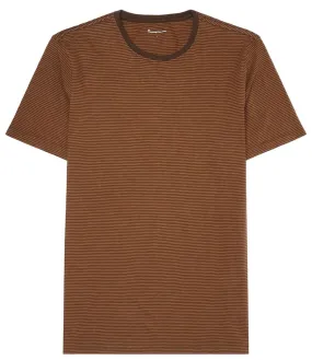 KCA 1010053 Regular striped basic t-shirt 8035 dark brown stripe men