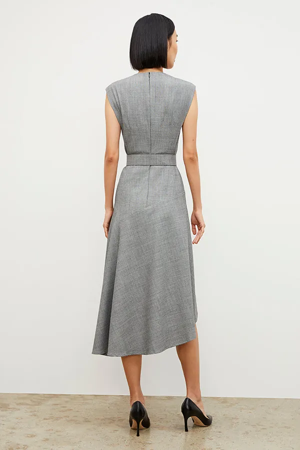 Kelsey Dress - Sharkskin :: Black / White