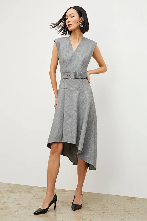 Kelsey Dress - Sharkskin :: Black / White