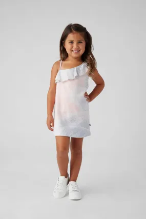 Kids One Shoulder Mini Ruffle Dress