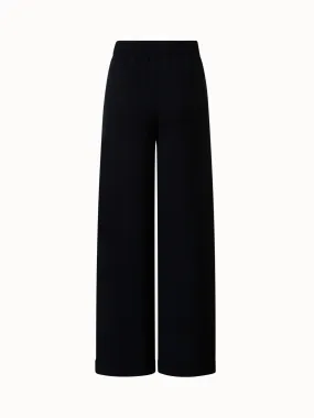 Knitted Wool Straight Leg Pants