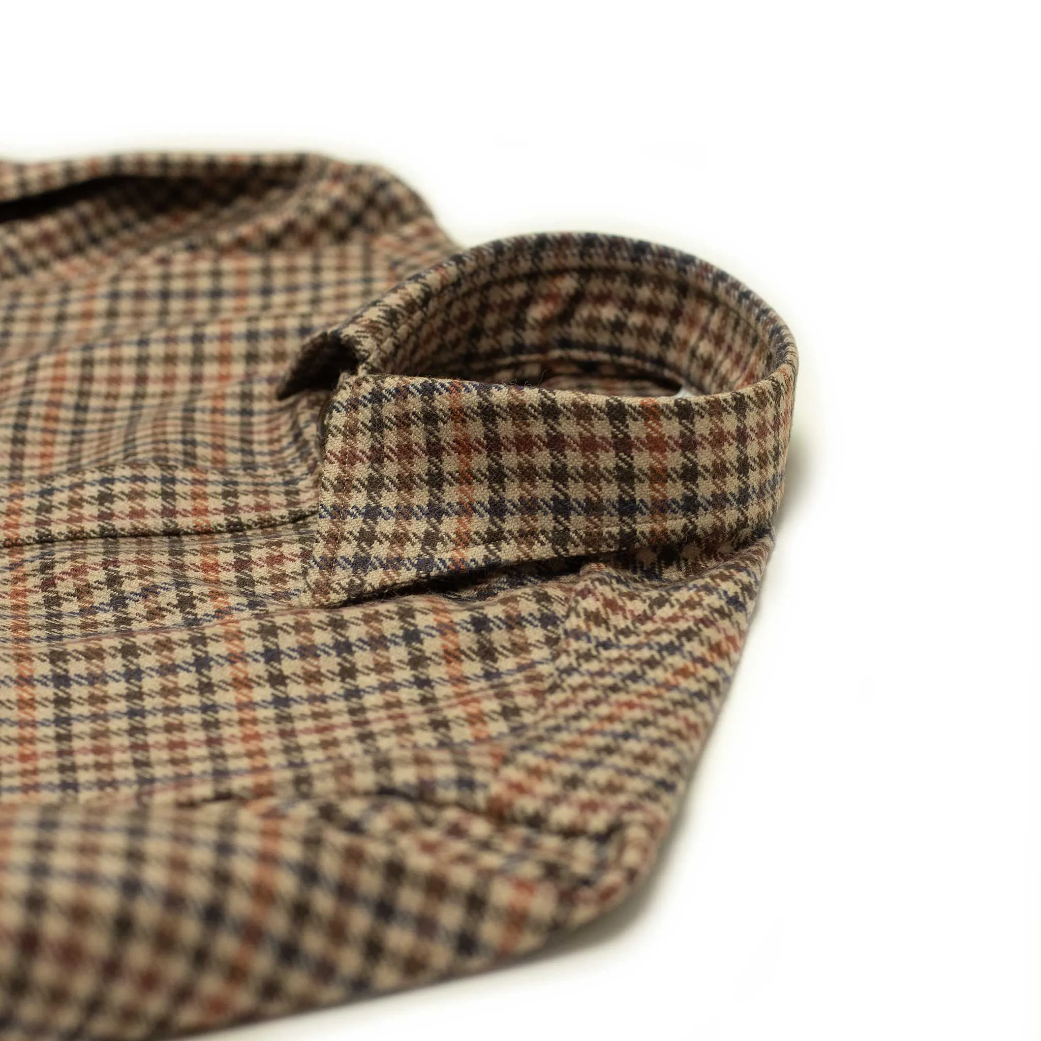 Lavoro chore jacket in brown & rust gun check wool (restock)