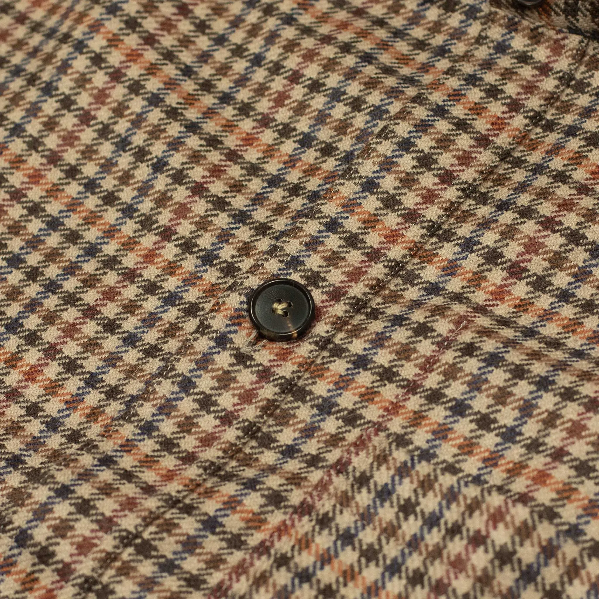 Lavoro chore jacket in brown & rust gun check wool (restock)