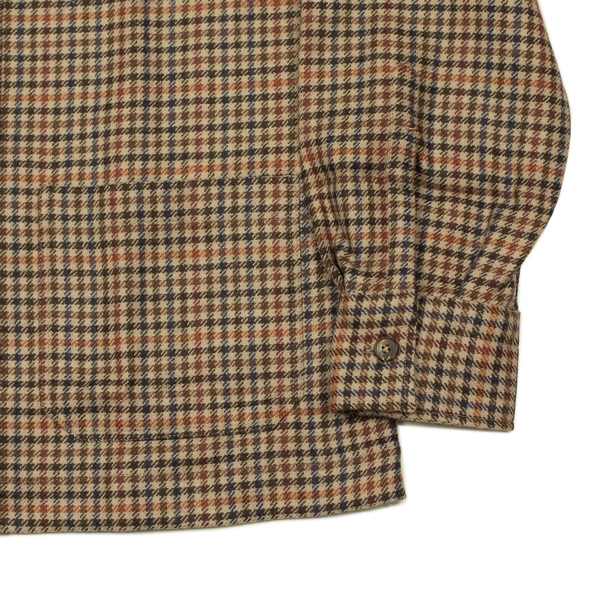 Lavoro chore jacket in brown & rust gun check wool (restock)