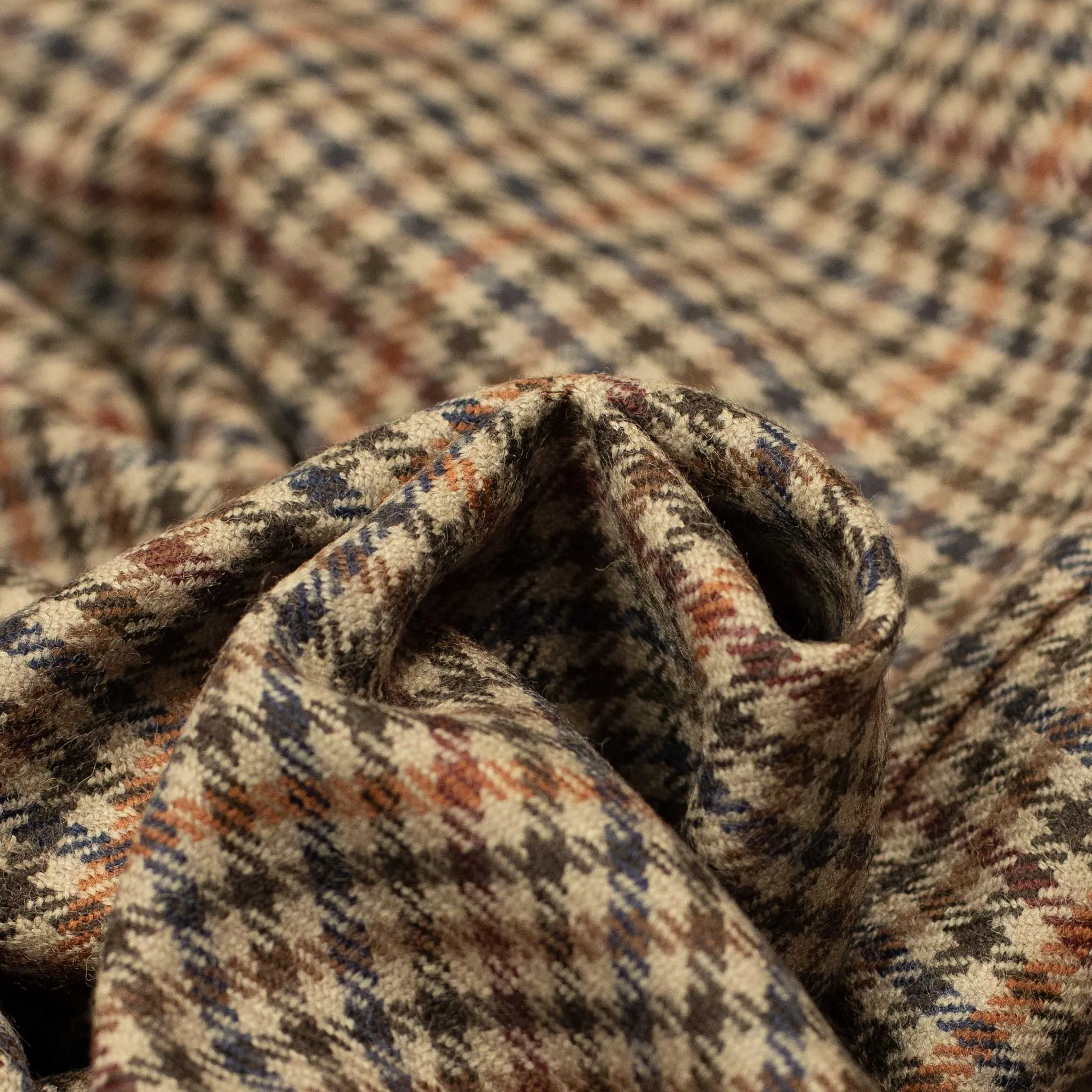 Lavoro chore jacket in brown & rust gun check wool (restock)