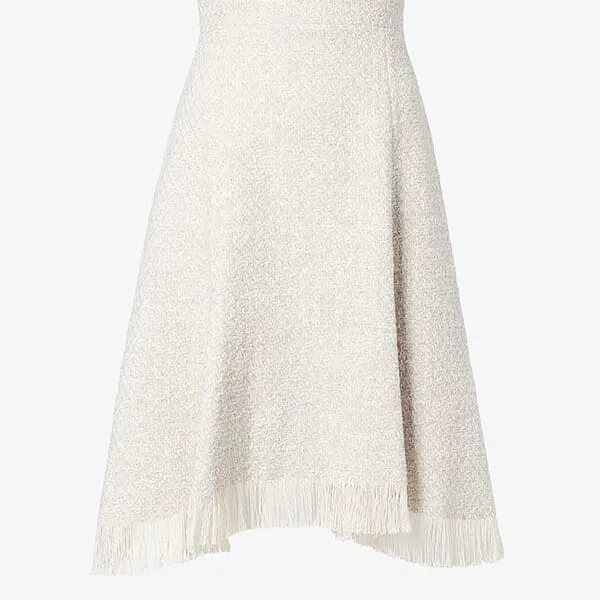 Lindsay Dress - Cotton Boucle :: Sea Salt / Ivory