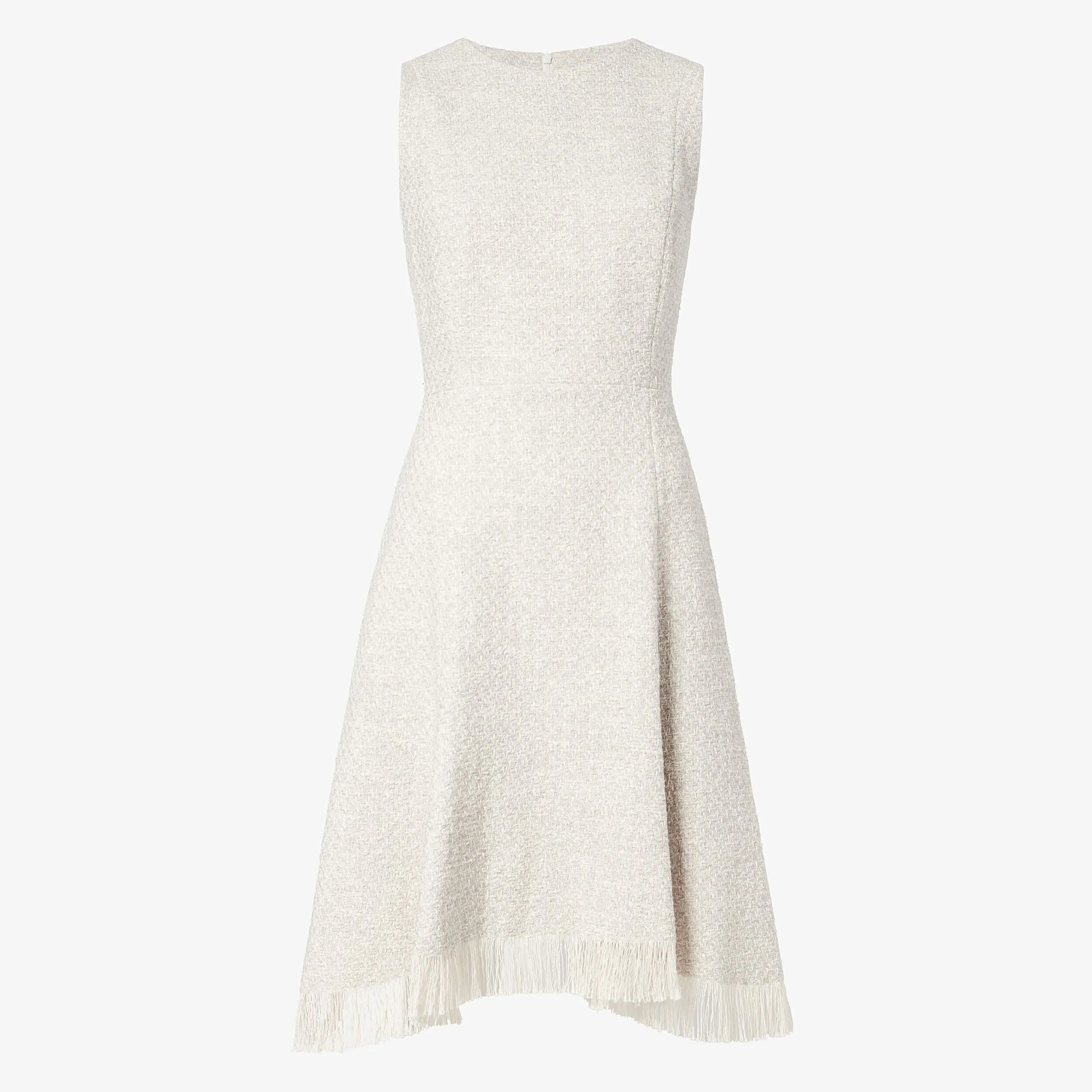 Lindsay Dress - Cotton Boucle :: Sea Salt / Ivory