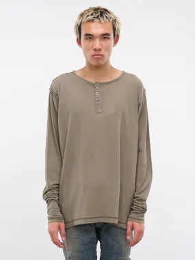 Long Sleeve Henley (JM101-OLIVE)