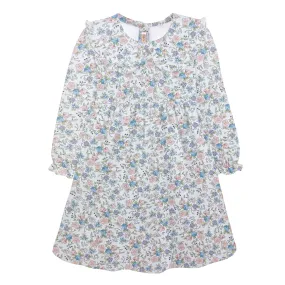 Long Sleeve, Softest Pima Dress, Pastel Garden