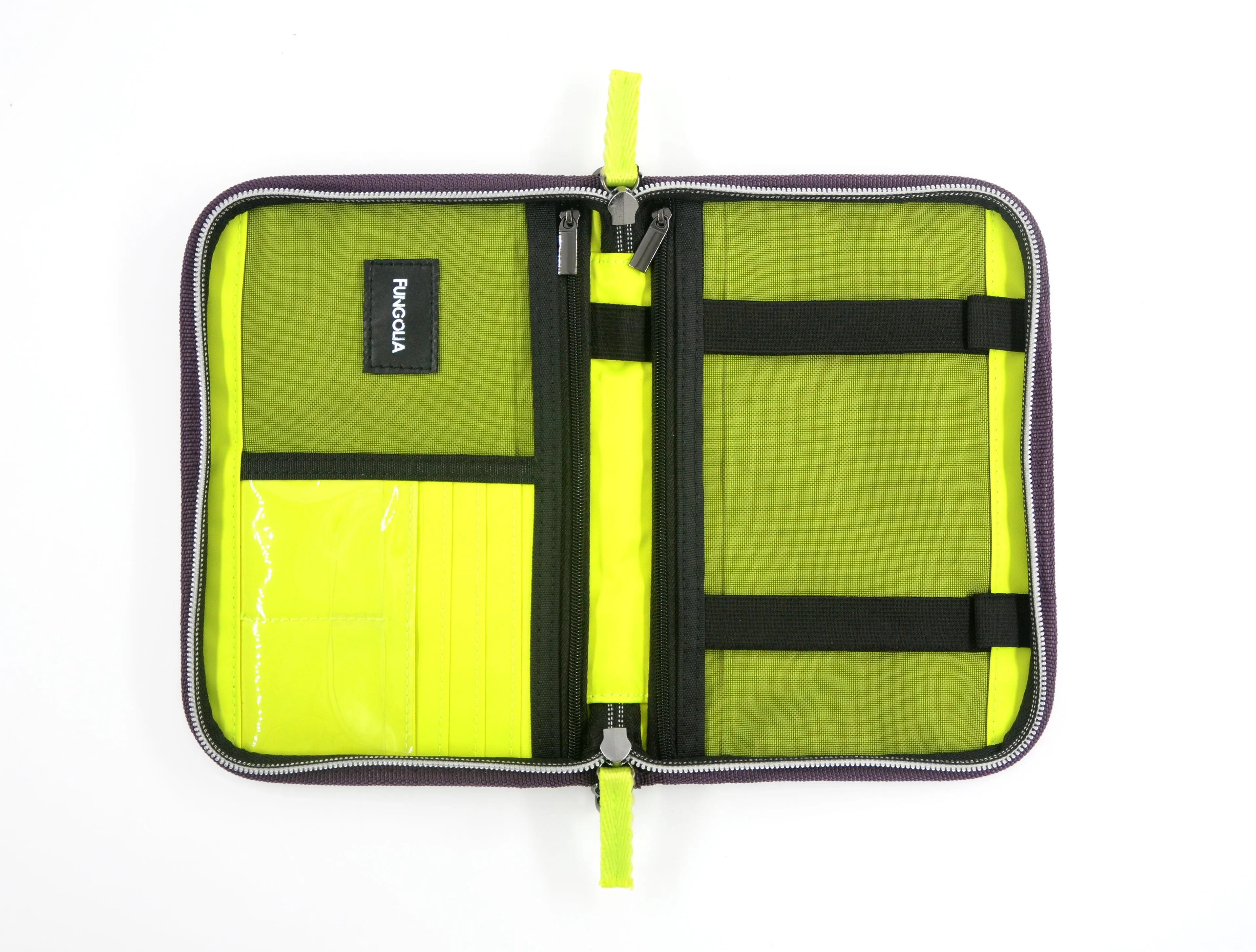 <A 001g> Fungolia MA1 Passport Holder (Purple/Neon Yellow)