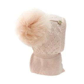 Luna Merino Wool Pink Balaclava Hat